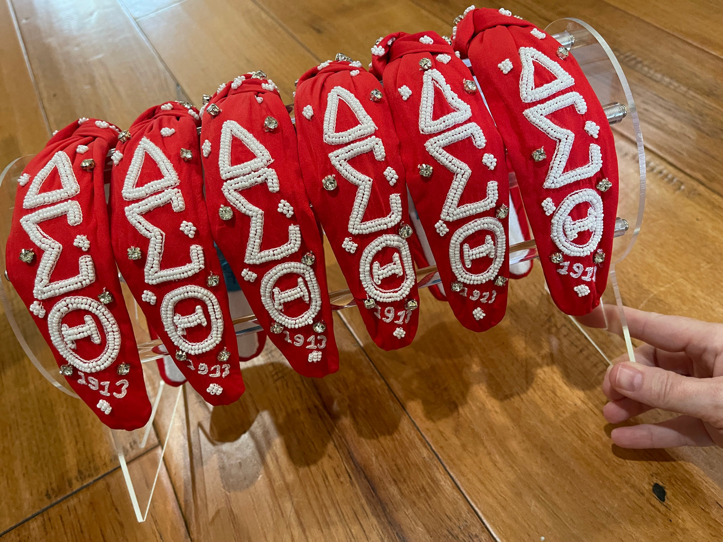 Delta Sigma Theta DST Sorority Beaded Headband