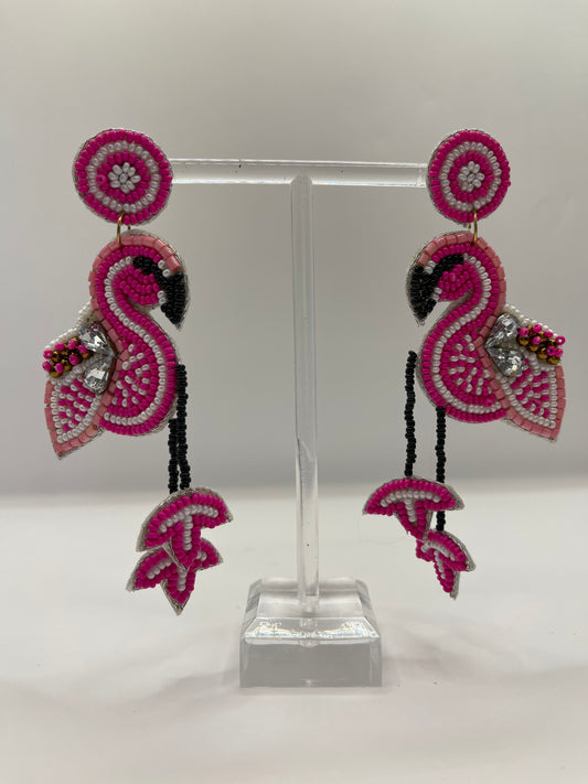 Walking Flamingo Earrings