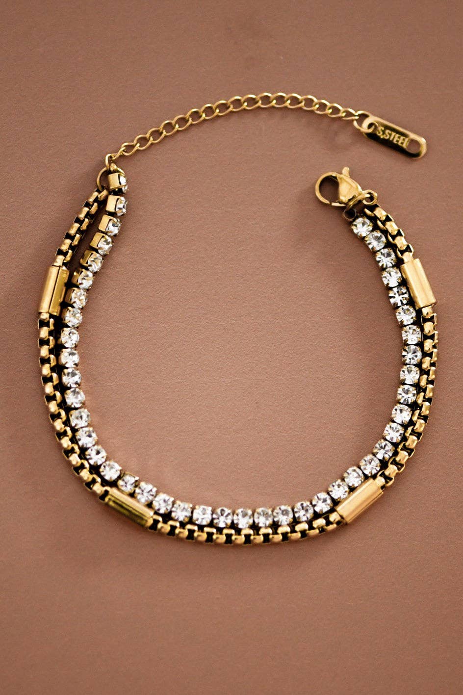 18K Gold Plated Waterproof Stainless Steel Chain Bracelet - 7364: S0OX3T7364