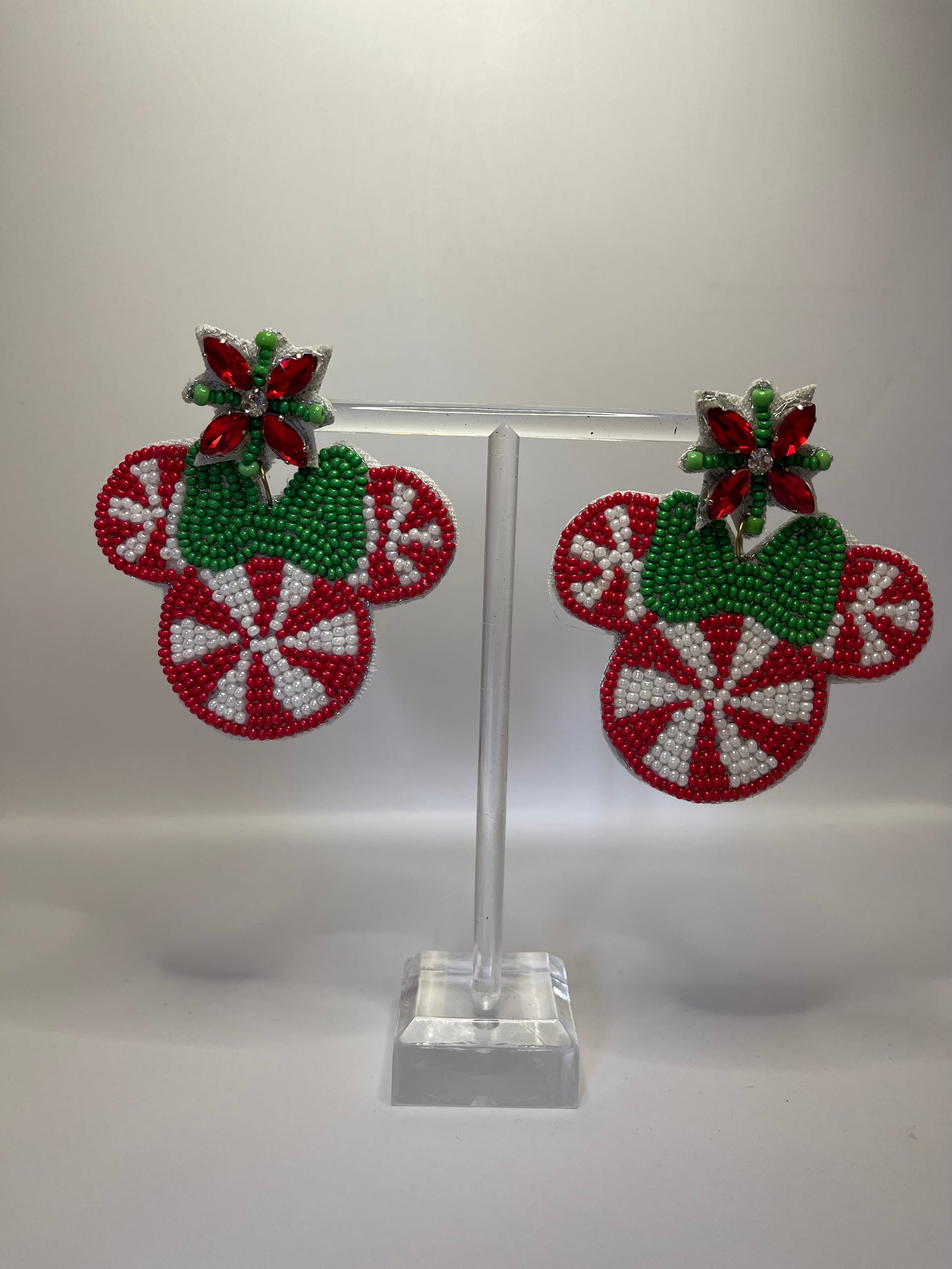 Christmas Peppermint Mouse Earrings - MBA Exclusive