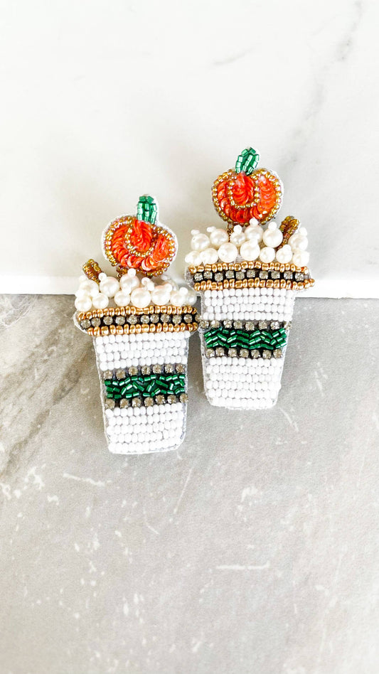 Pumpkin Spice Latte Earrings