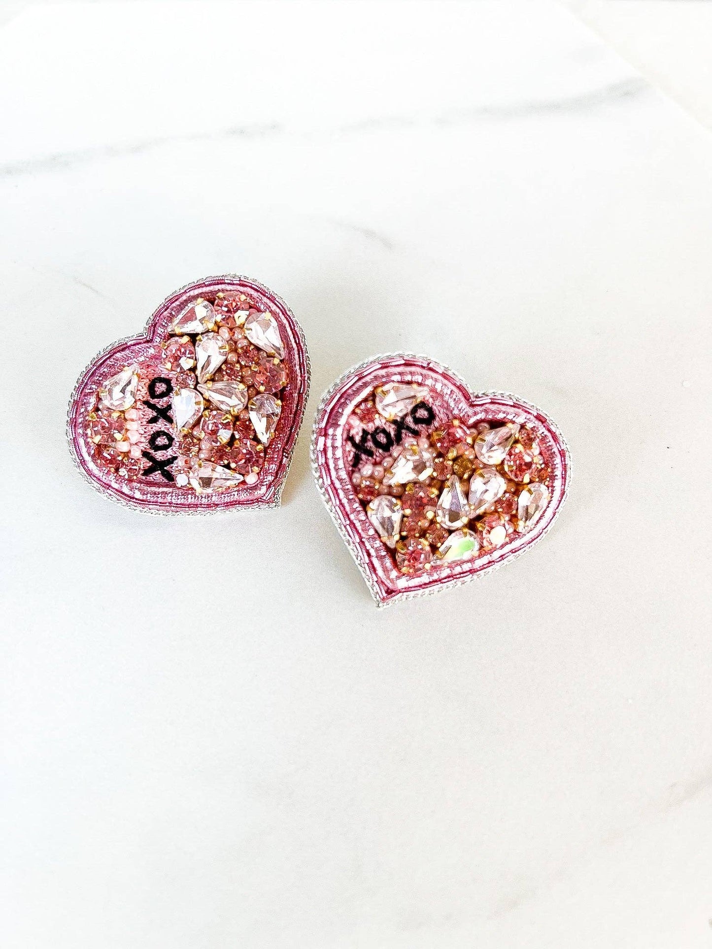 XOXO Conversation Heart Studs