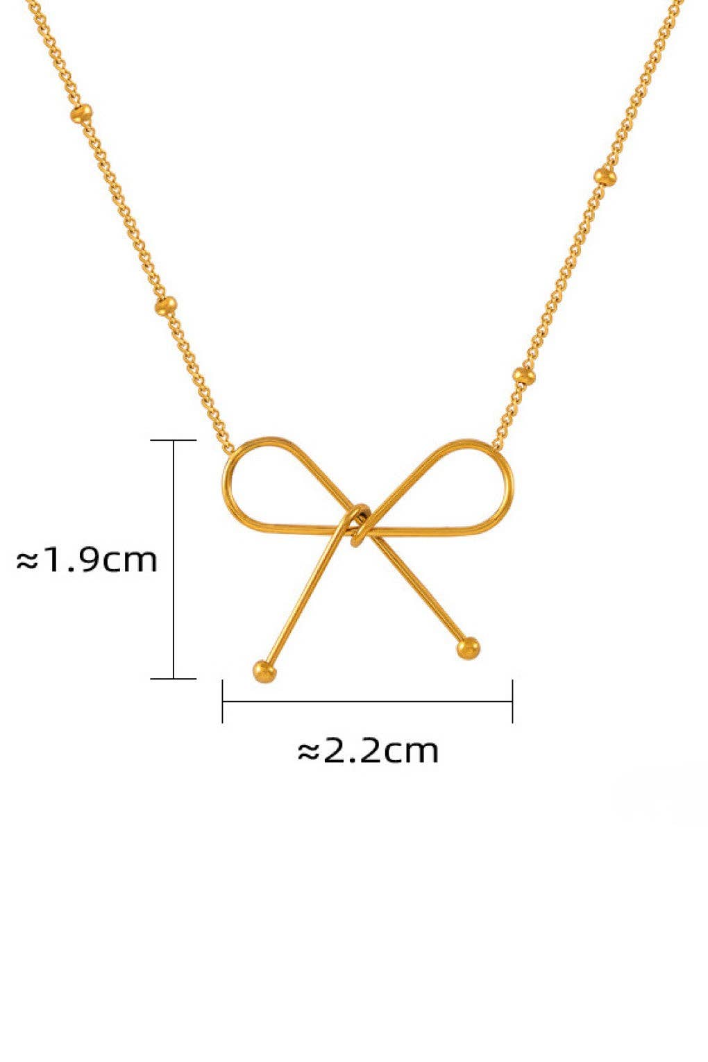 18K Gold Plated Waterproof Stainless Steel Chain Necklace - 7649: S0OX3T7649