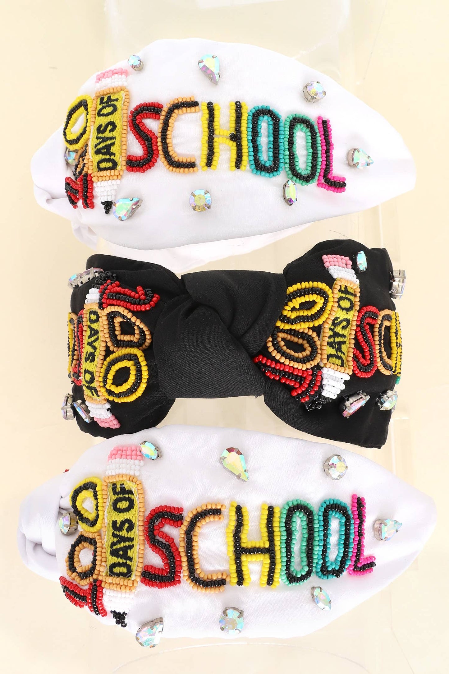 100 Days of School Knotted Headband: Black