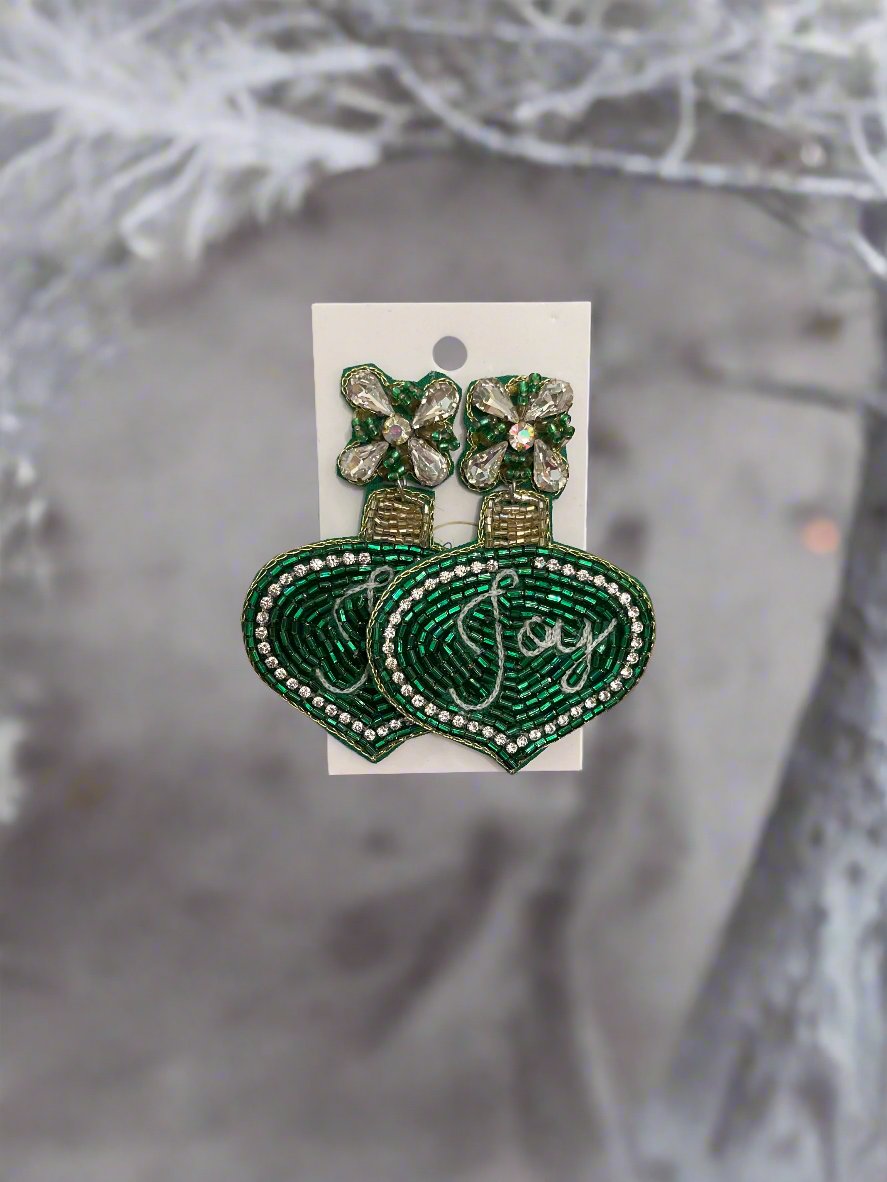 Green Joy Ornament Earrings