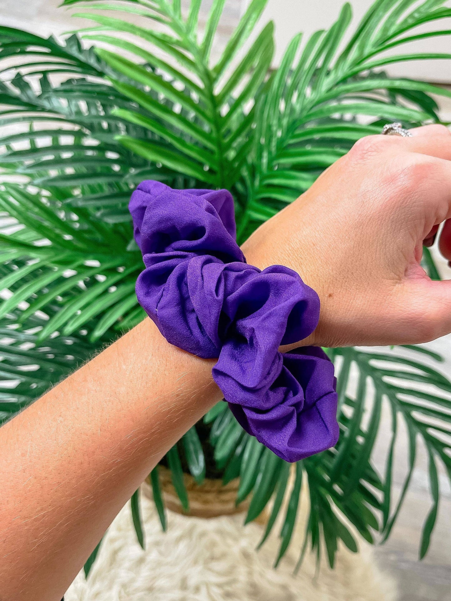 Game Day Solid Scrunchie - Purple