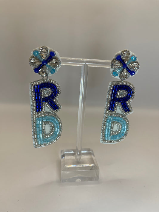RD Registered Dietician Beaded Earrings