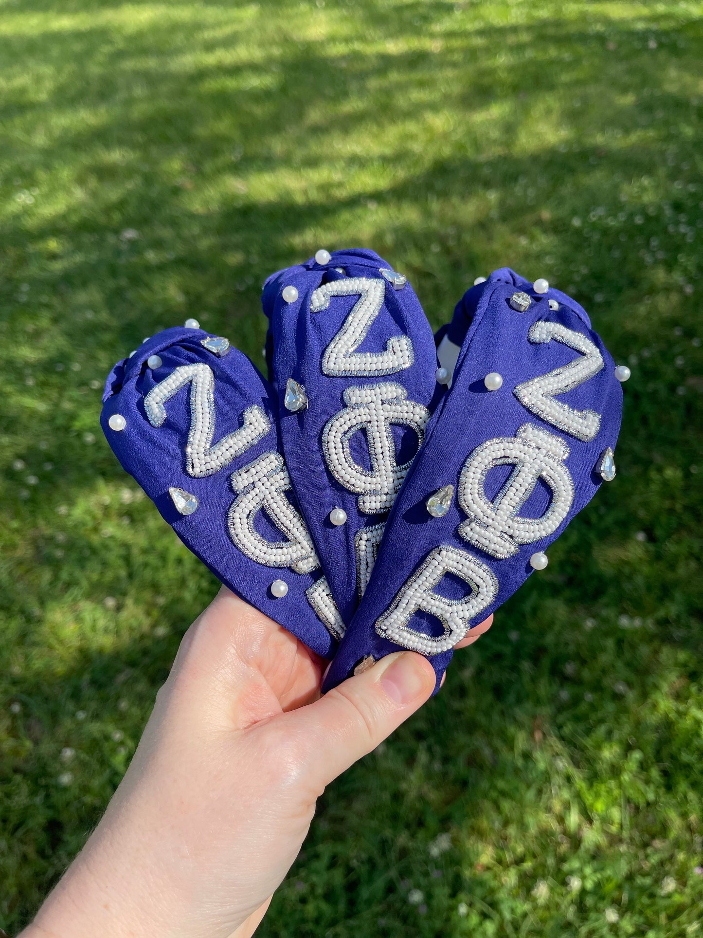 Zeta Phi Beta Sorority Beaded Headband