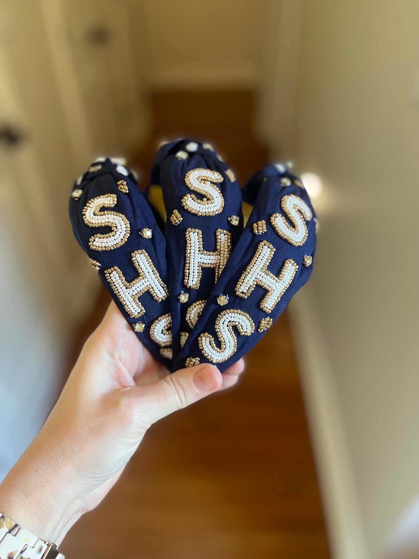 Sacred Heart School-Ville Platte SHS Beaded Headband