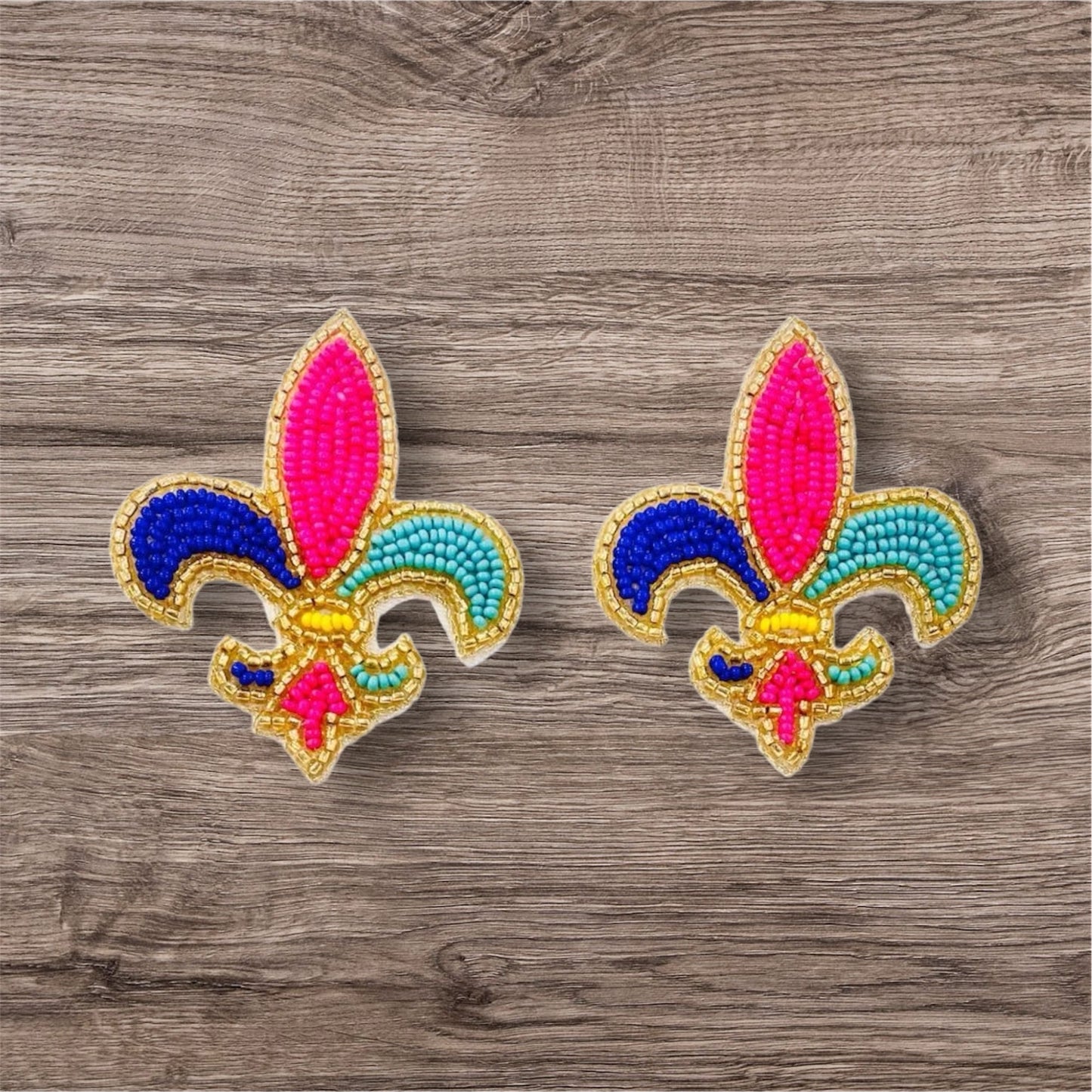 Summer Fleur de Lis Stud Earrings