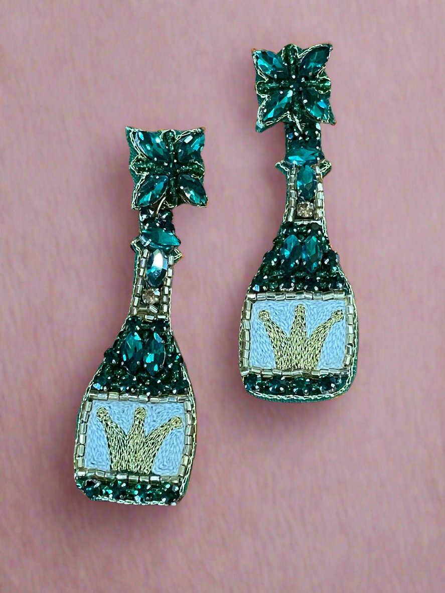 Pop the Champagne Bottle Earrings