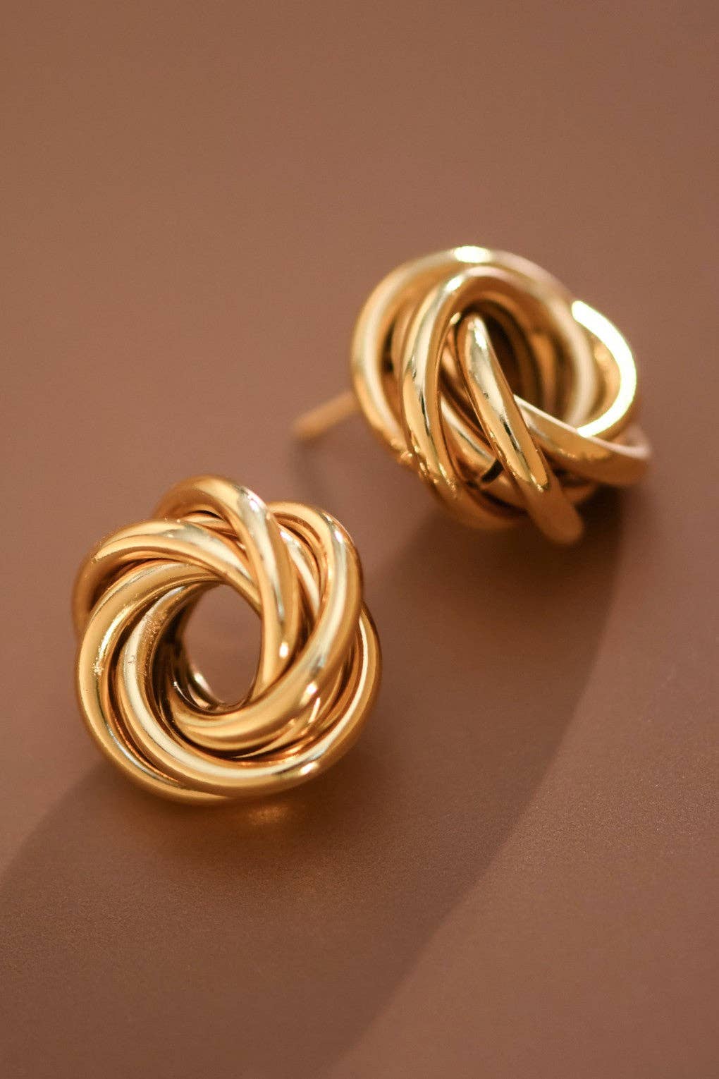 18K Gold Plated Waterproof Stainless Steel Stud Earrings - 7786: S0OX3T7786