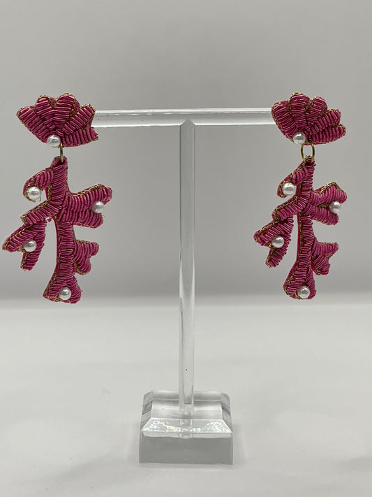 Pink Coral Earrings