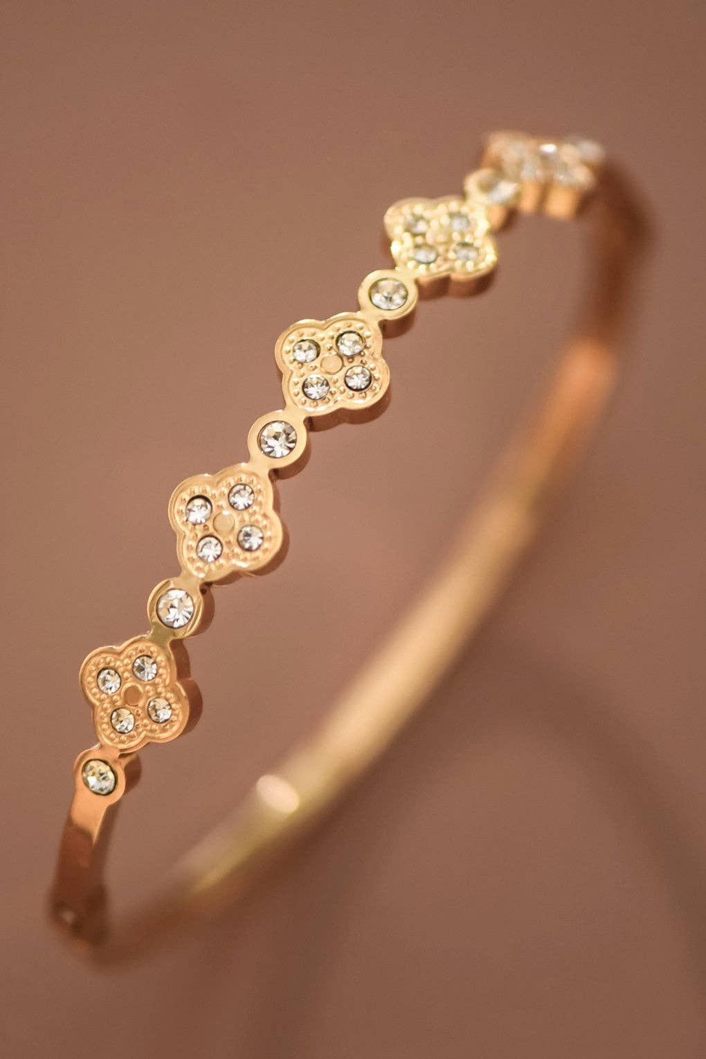 18K Gold PVD Plated Waterproof Stainless Steel Bangle - 7726: S0OX3T7726