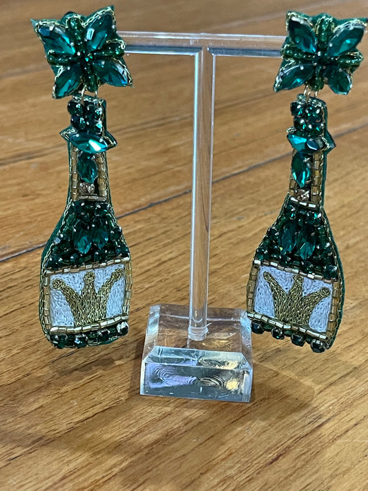 Pop the Champagne Bottle Earrings