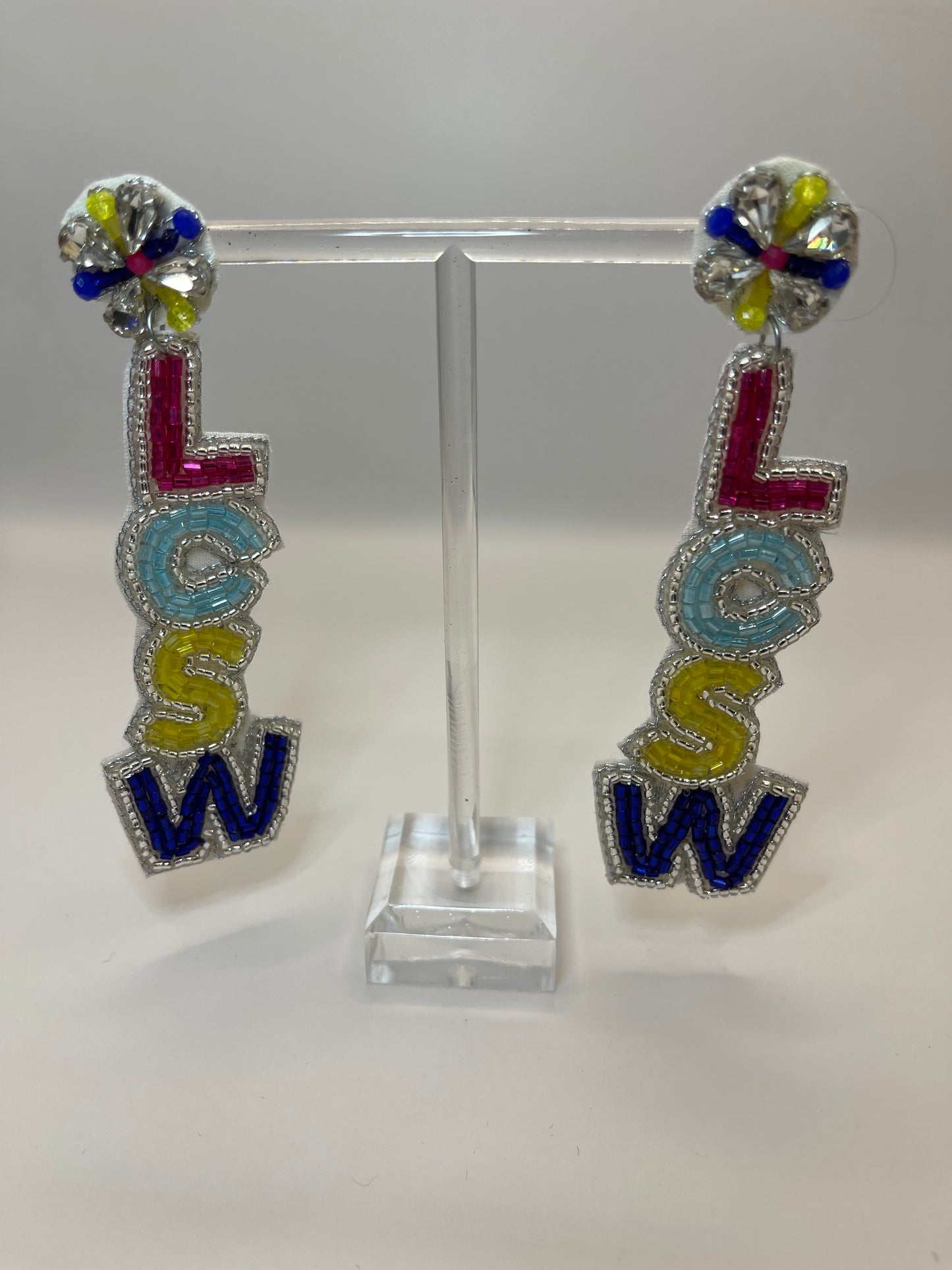 LCSW Licensed Clinical Social Worker Beaded Earrings