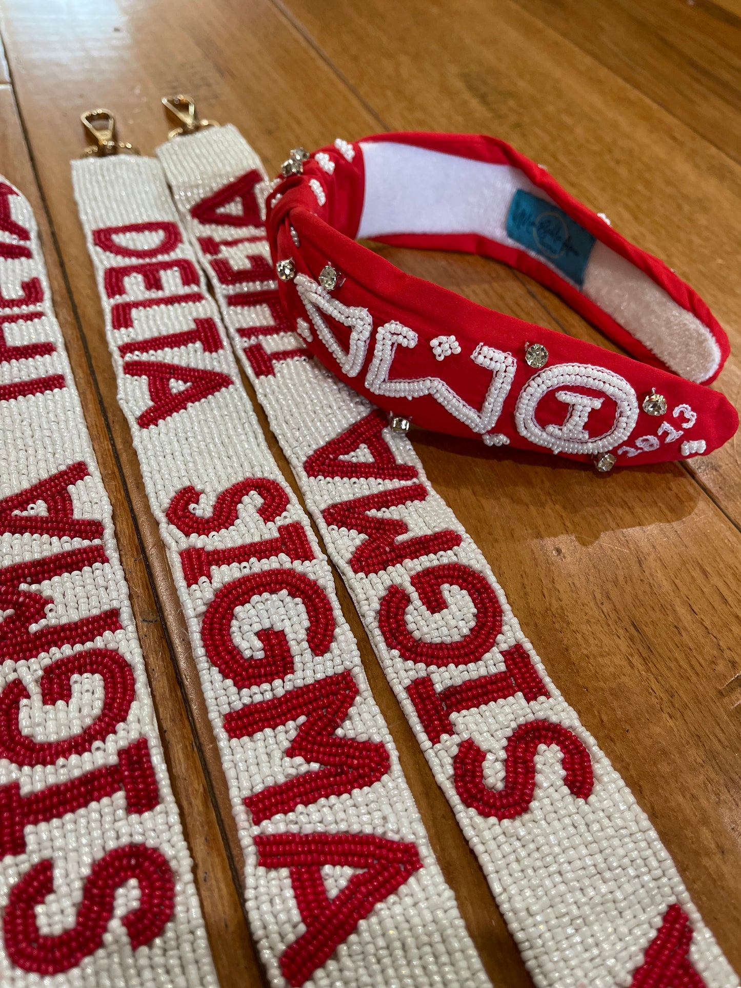 Delta Sigma Theta Sorority Beaded Purse Strap