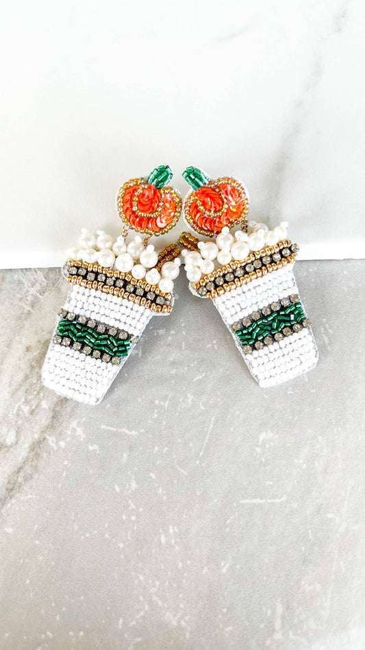 Pumpkin Perk Latte Earrings