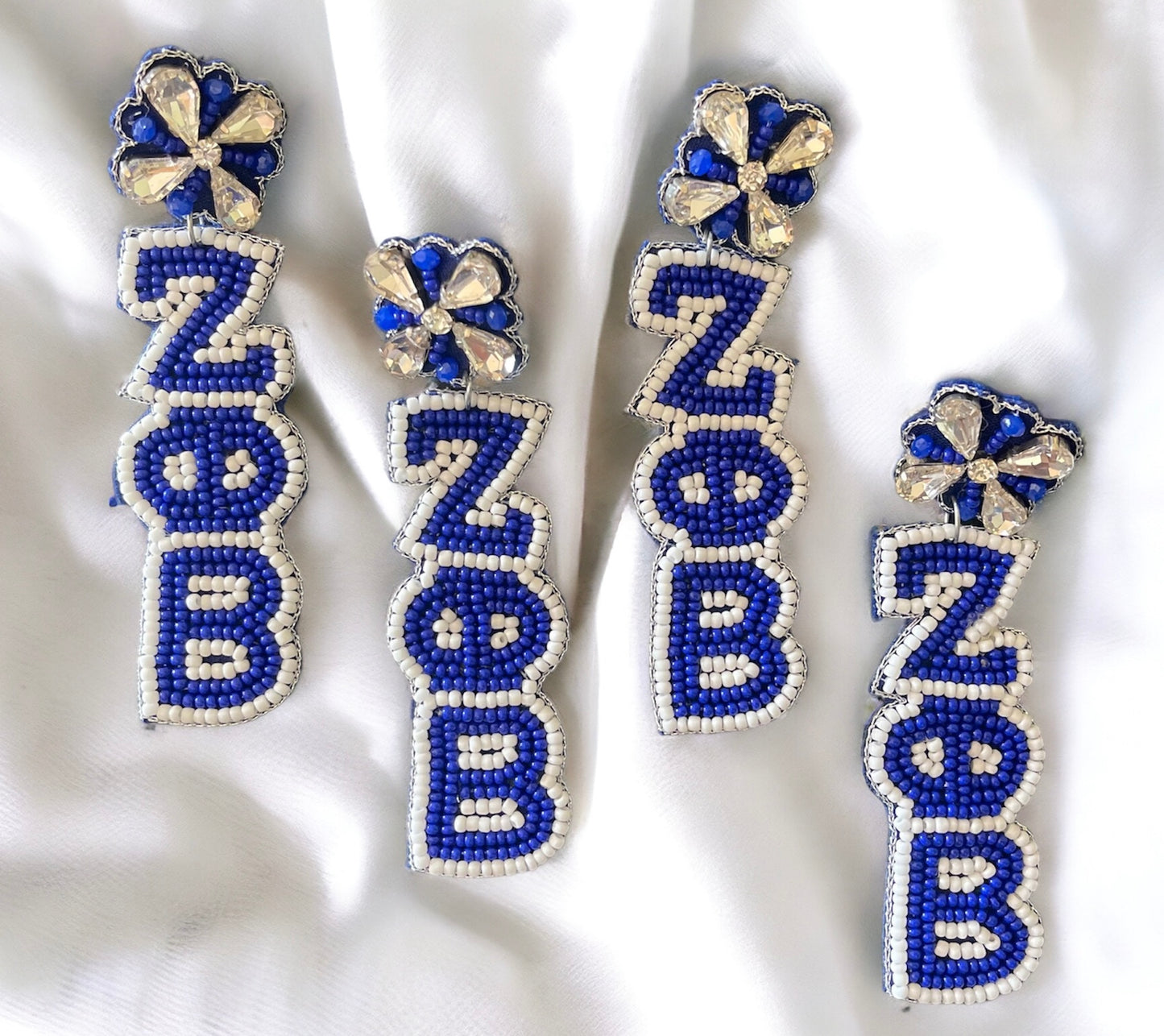 Zeta Phi Beta Beaded Earrings