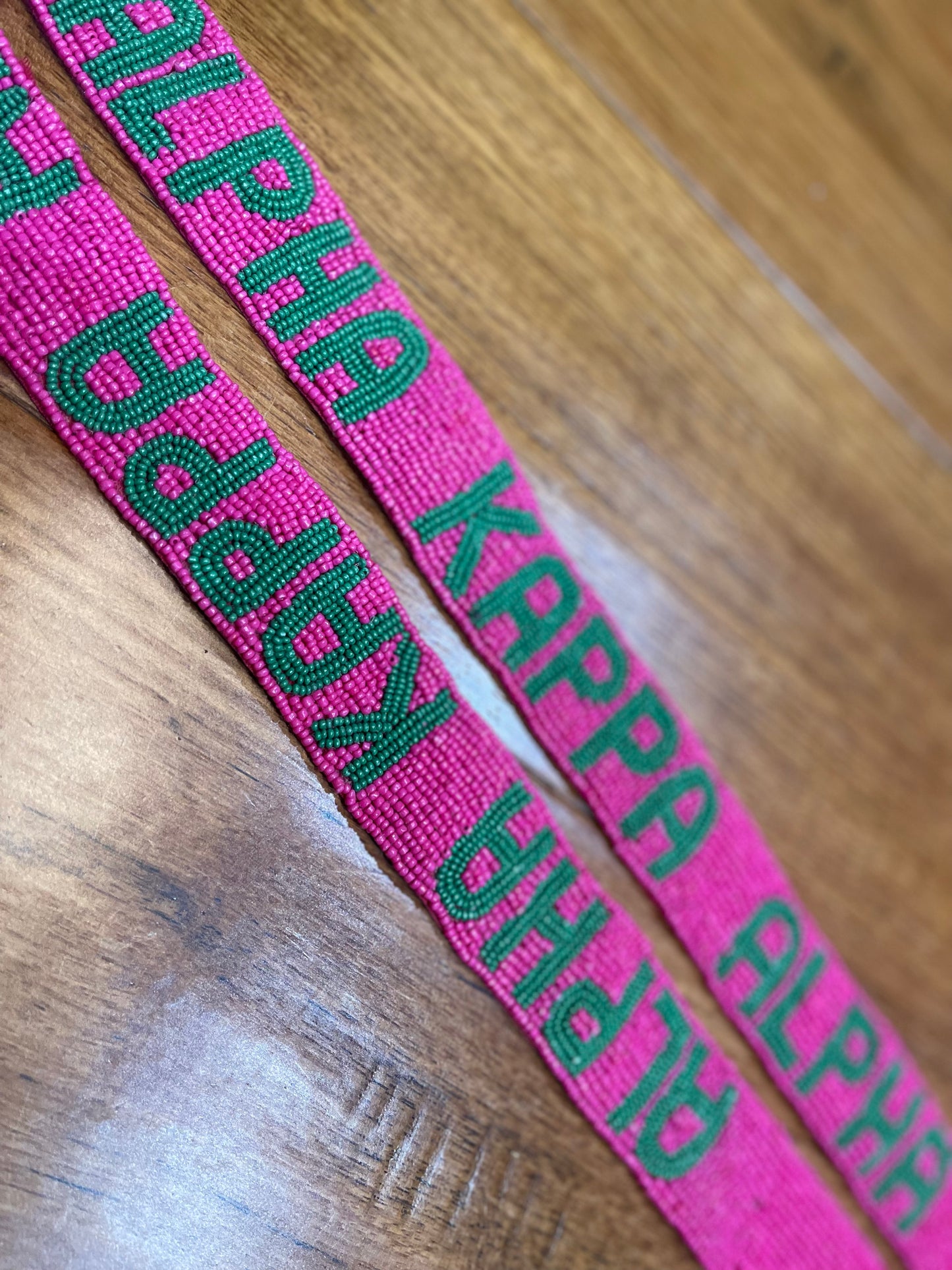 Alpha Kappa Alpha Sorority Beaded Purse Strap