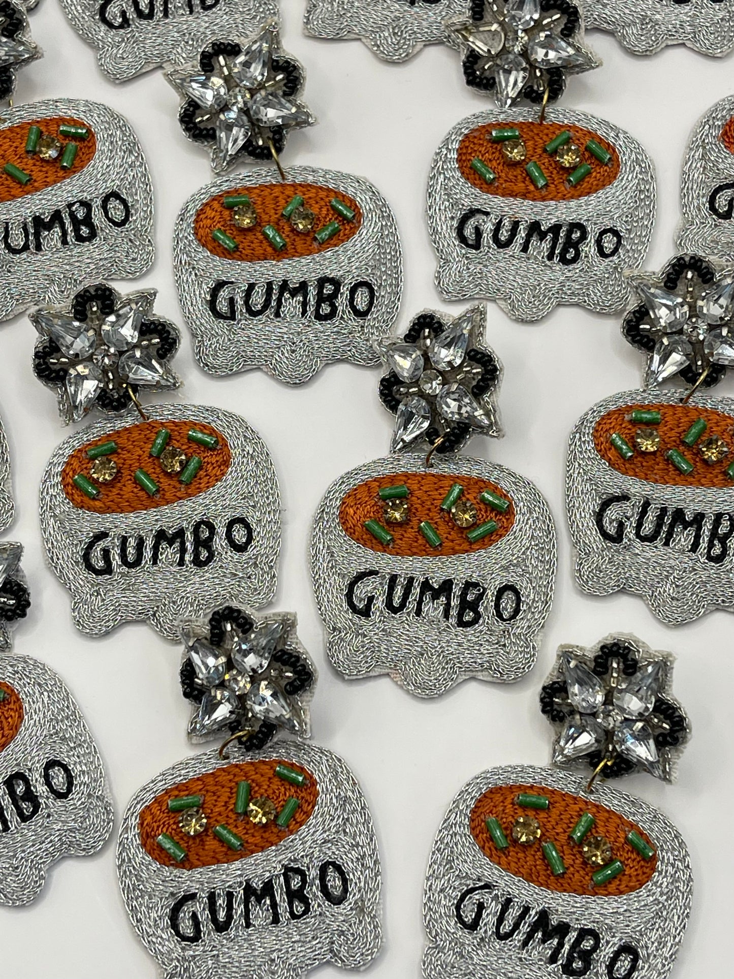 Silver Gumbo Pot Earrings