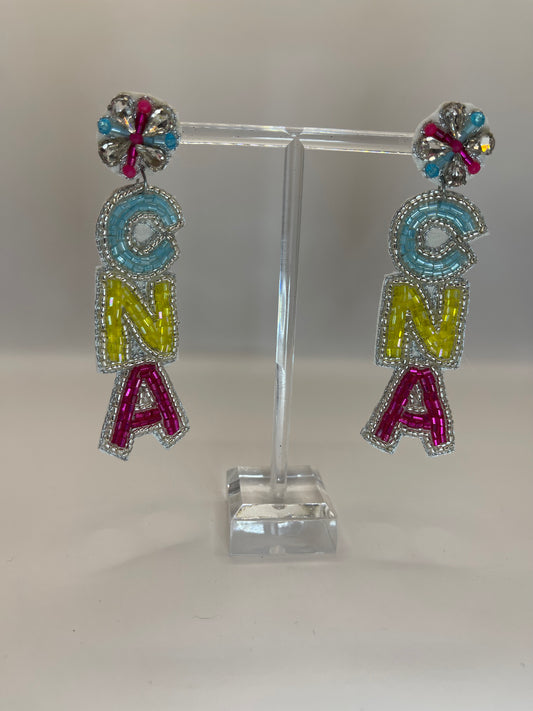 CNA Certified Nursing Assistant Beaded Earrings
