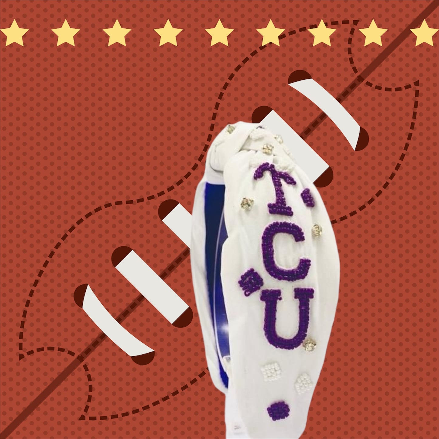 TCU Beaded Headband