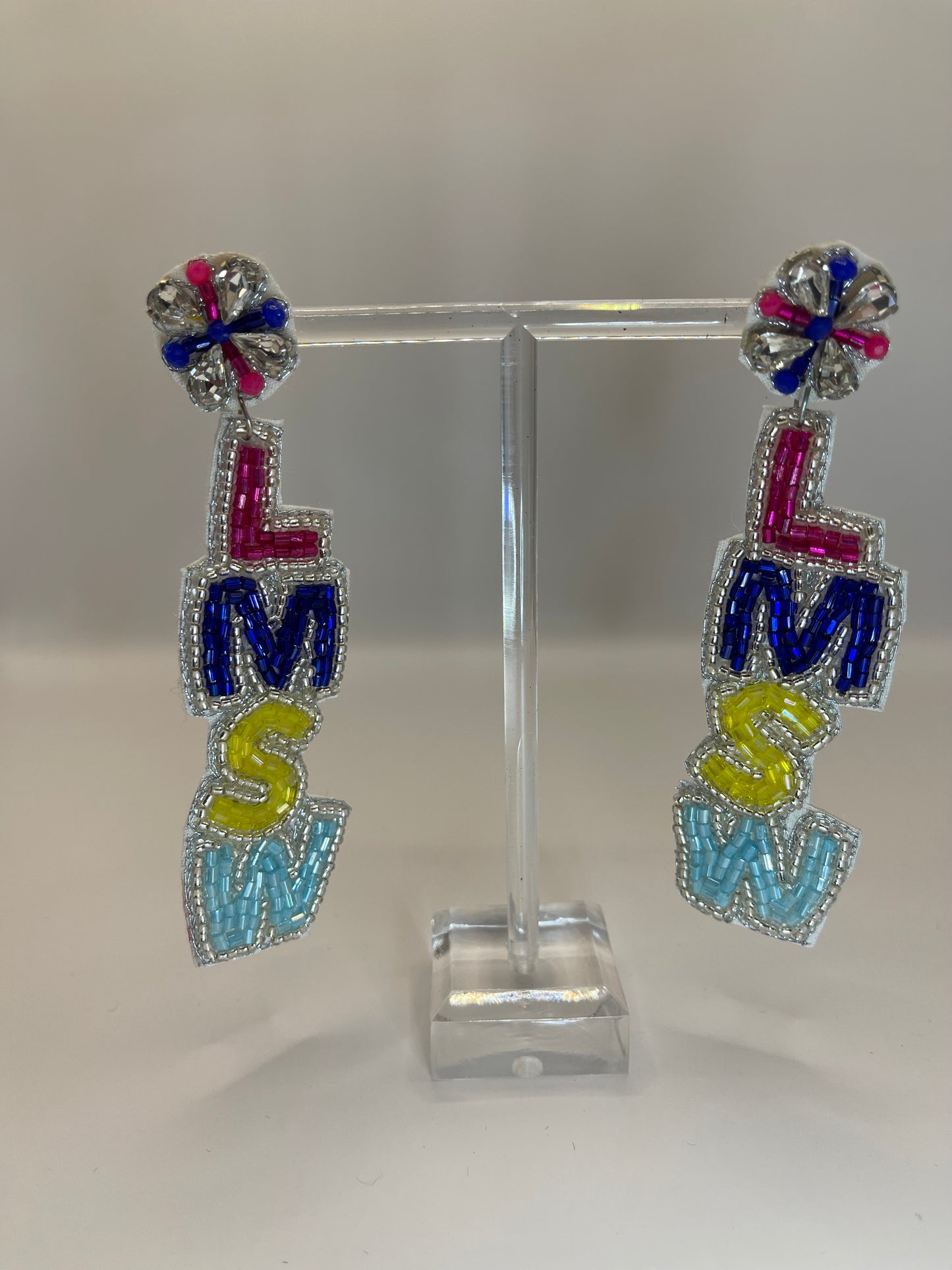 LMSW Licensed Master Social Worker Beaded Earrings