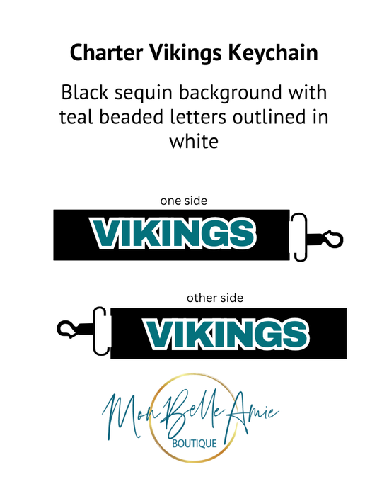 PRE-ORDER APCS Vikings Beaded Keychain
