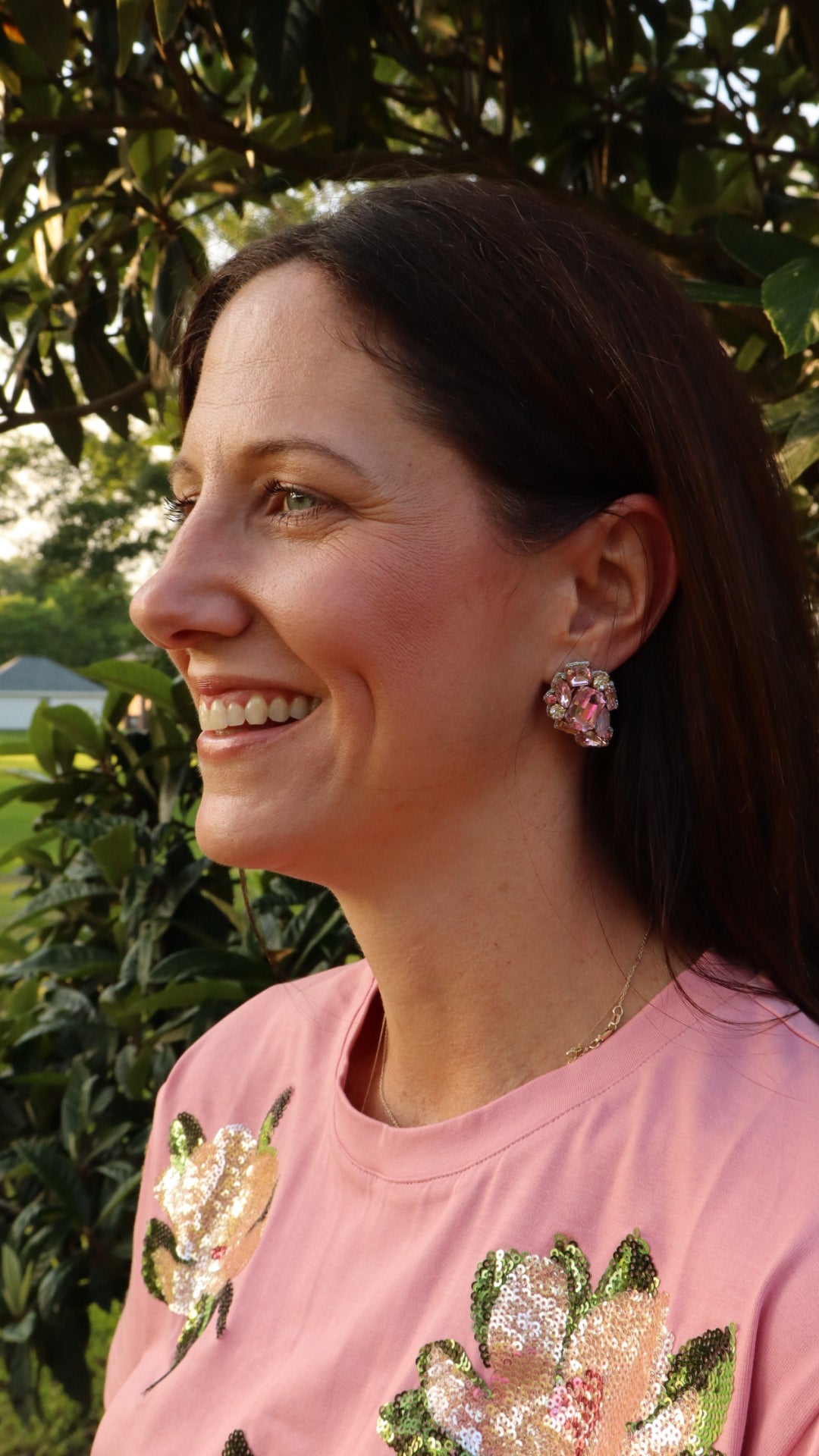 Celeste Pale Pink Gem Studs