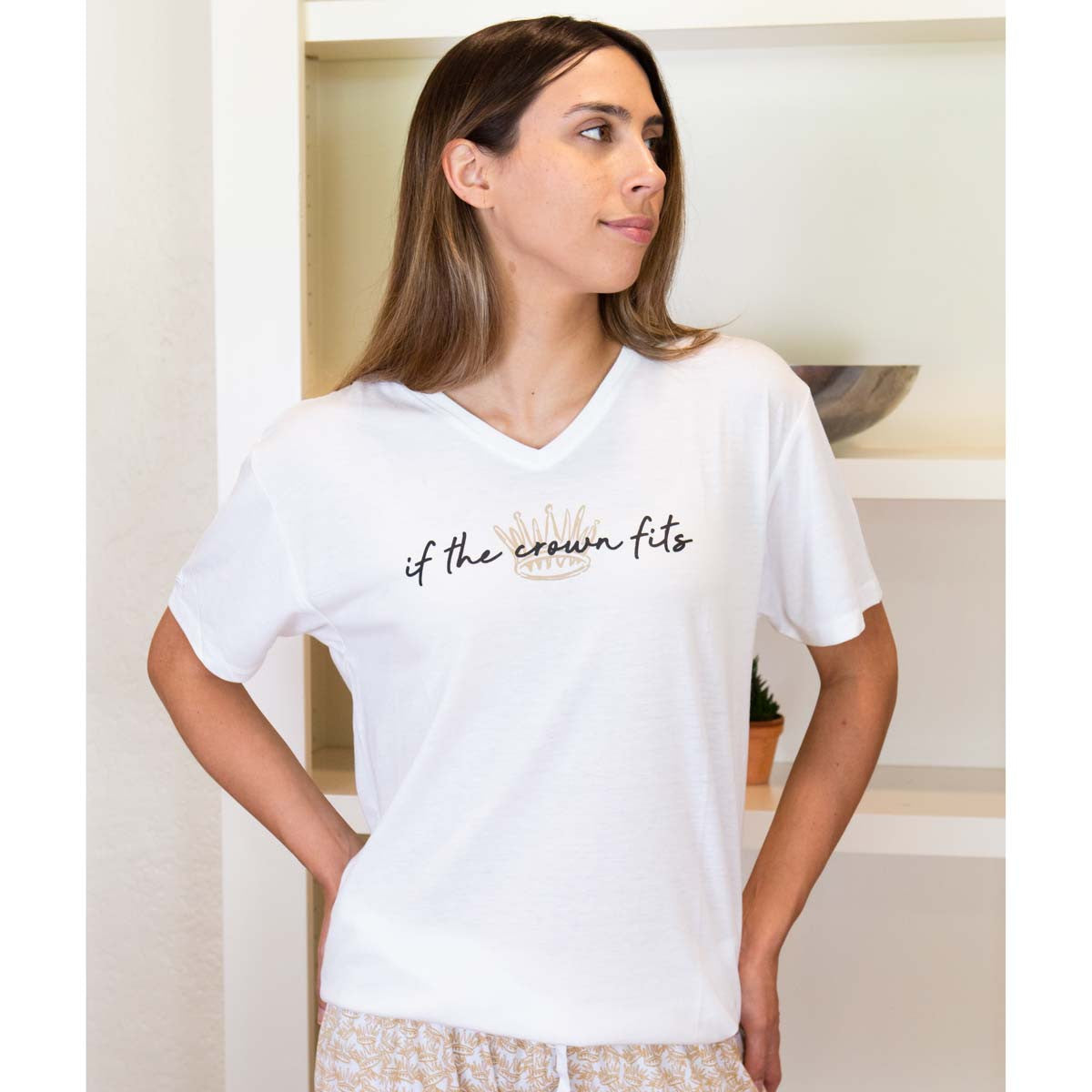 If The Crown Fits V-Neck T-Shirt