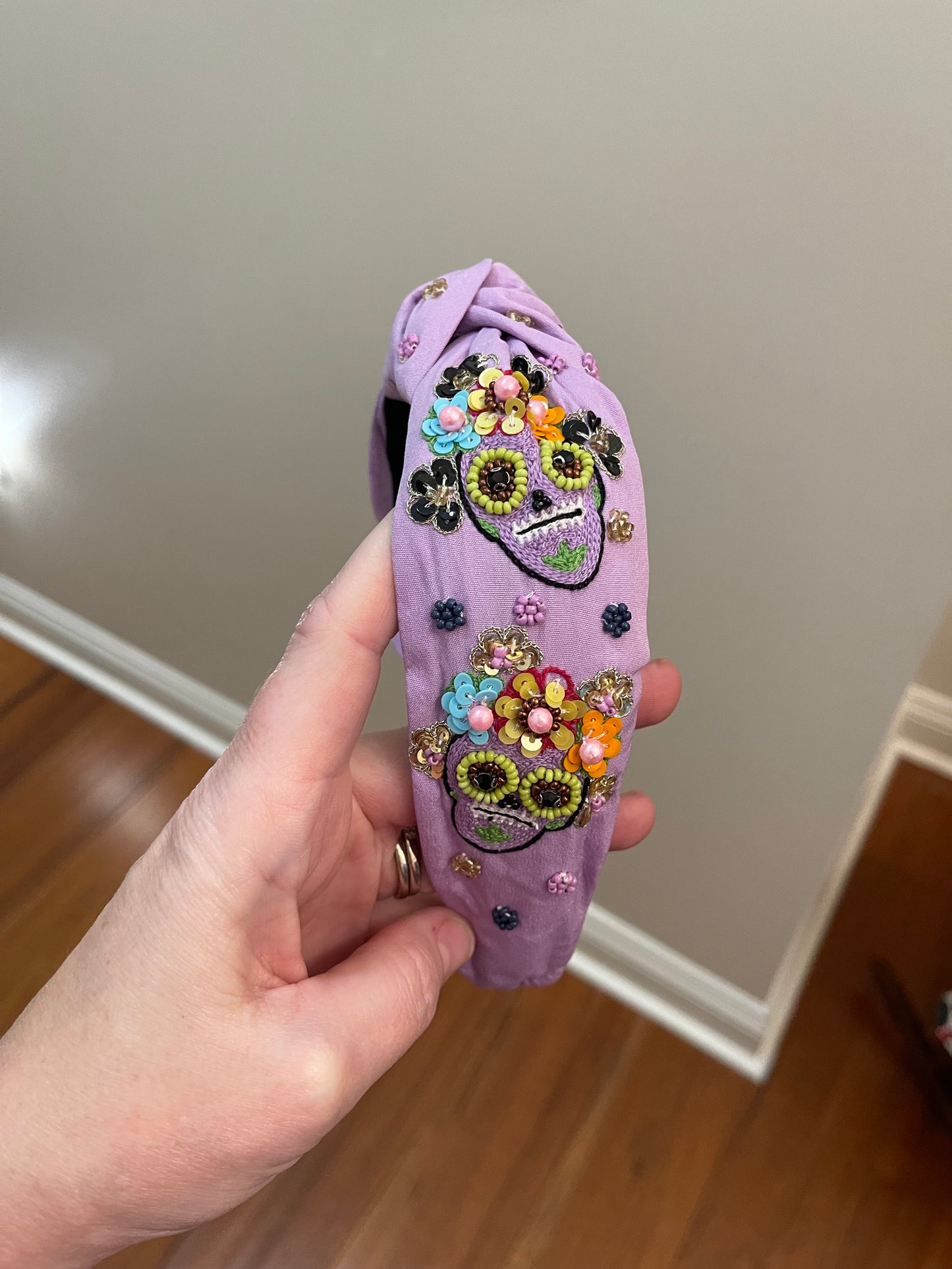 Lavendar Sugar Skulls Headband