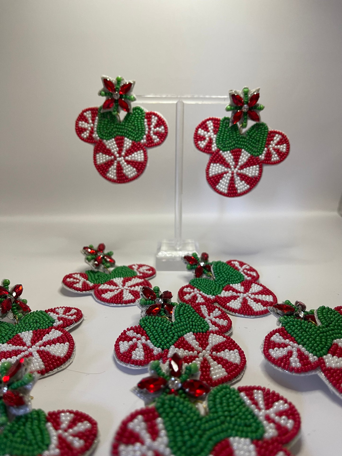 Christmas Peppermint Mouse Earrings - MBA Exclusive