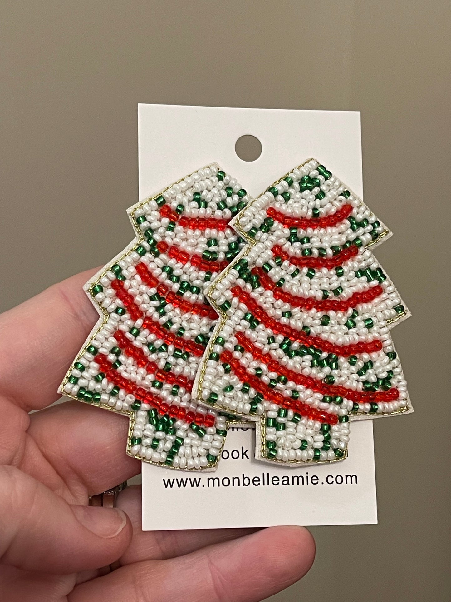 Christmas Tree Cake Earring Oversized Studs