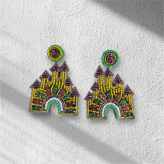 Regal Mardi Gras Dream Earrings