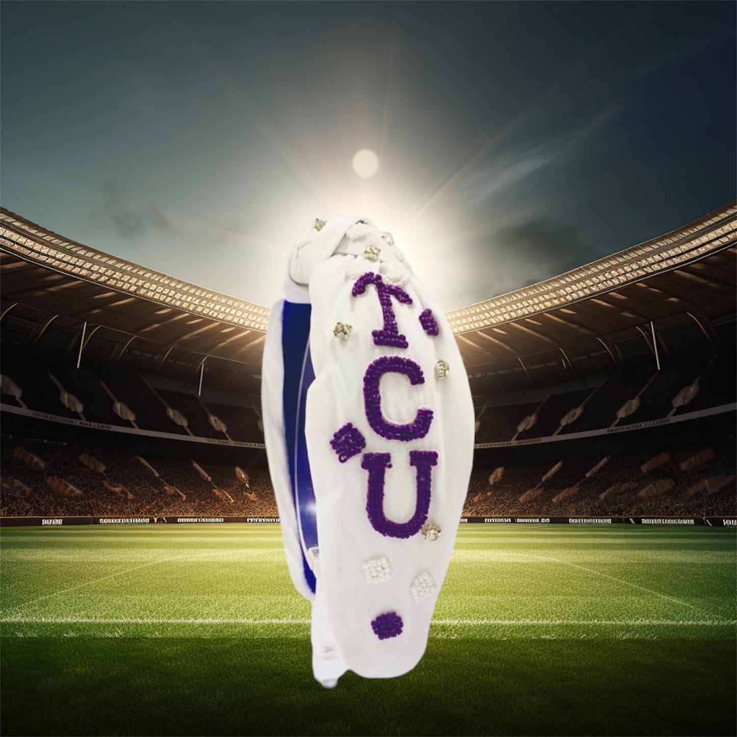 TCU Beaded Headband