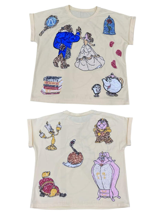 Tale As Old As Time Sequin Shirt-Kids
