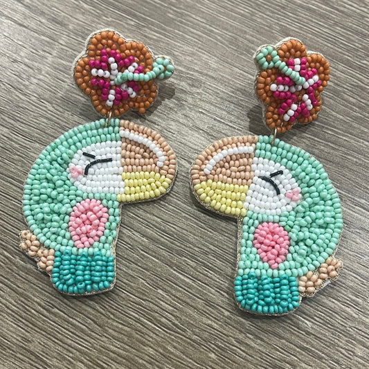 Toucan Beaded Earrings