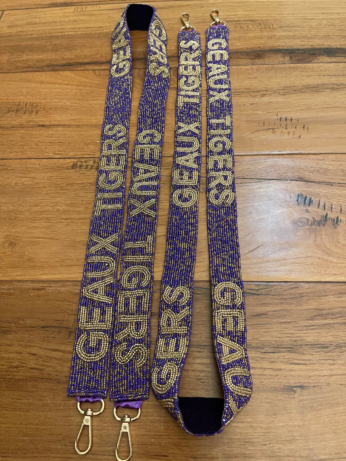 Scattered Geaux Tigers Beaded Purse Strap