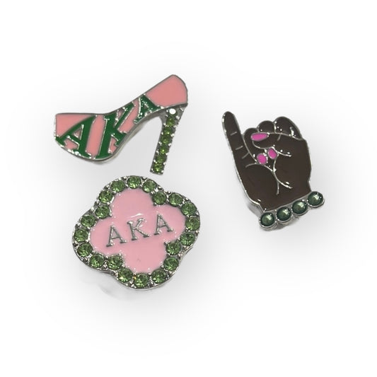 AKA-Alpha Kappa Alpha Sorority - Set of 3 Small Lapel Pins