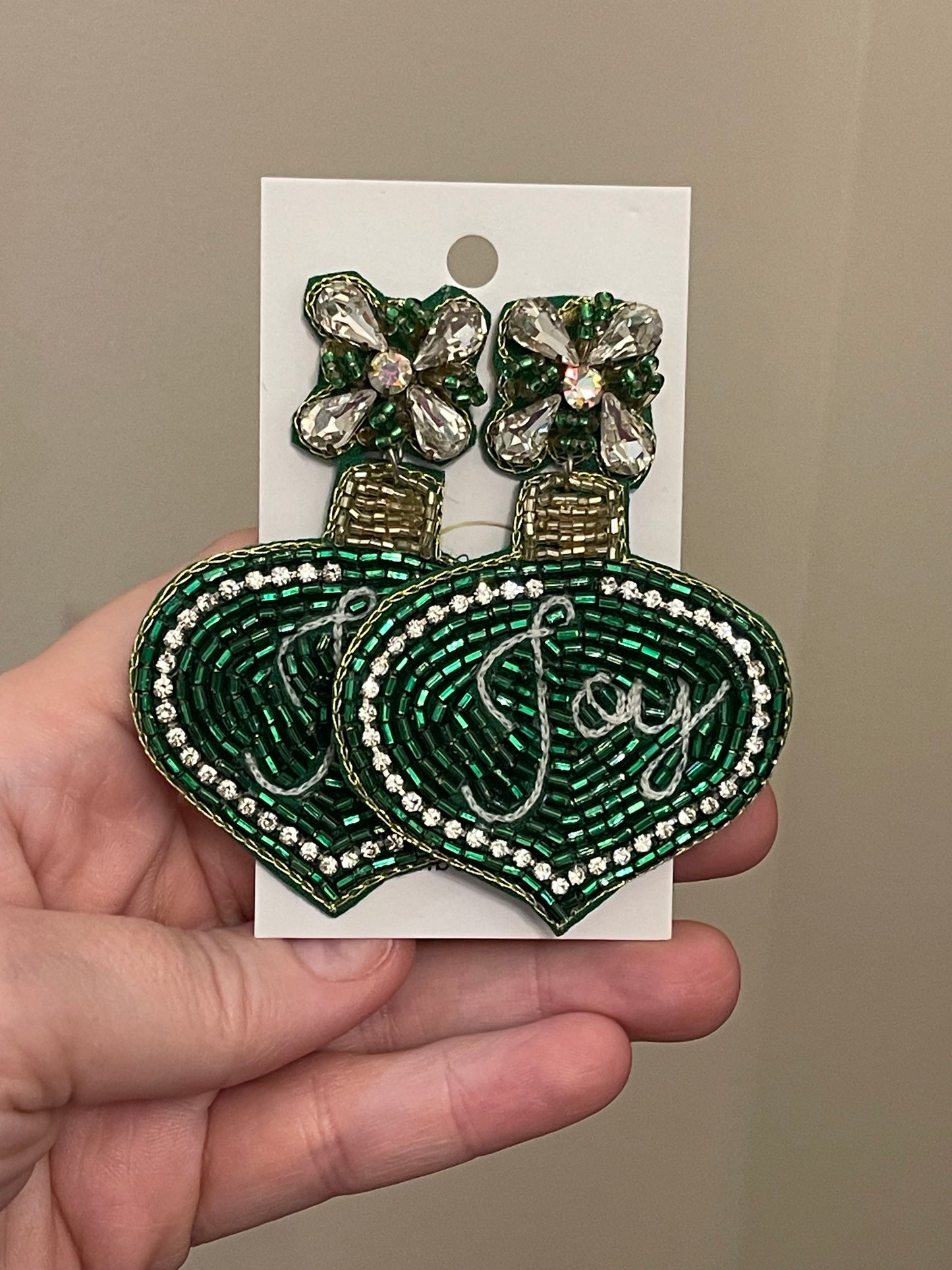 Green Joy Ornament Earrings