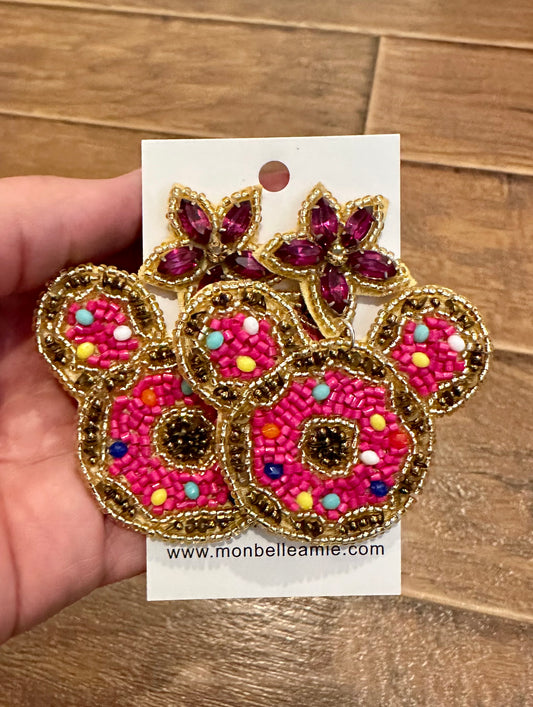 Mickey Donut Hat Earrings - MBA Exclusive
