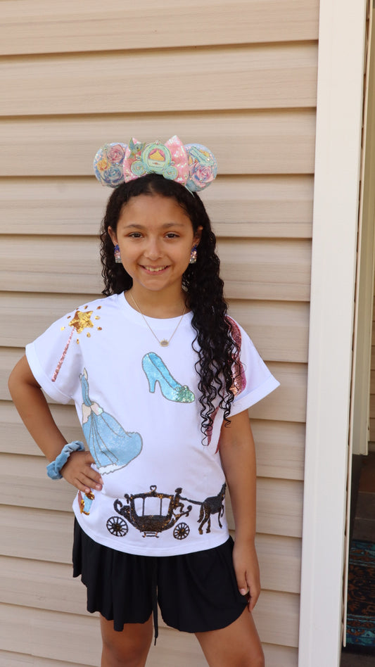 Glass Slipper Sequin Shirt-KIDS