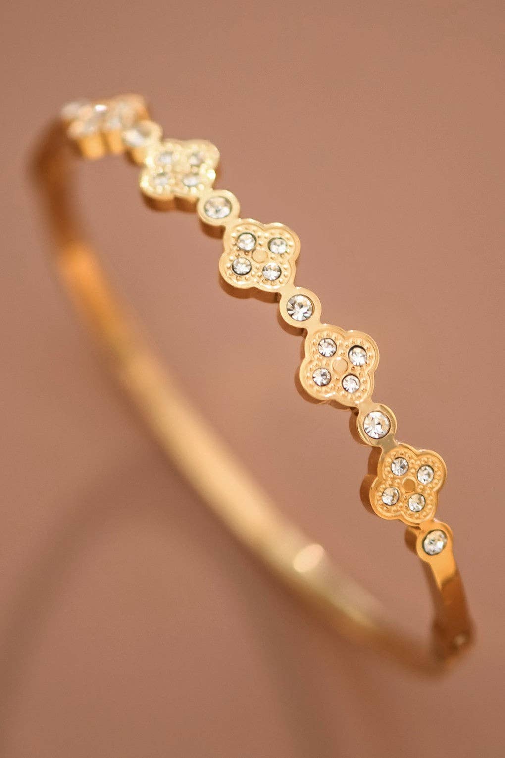 18K Gold PVD Plated Waterproof Stainless Steel Bangle - 7726: S0OX3T7726
