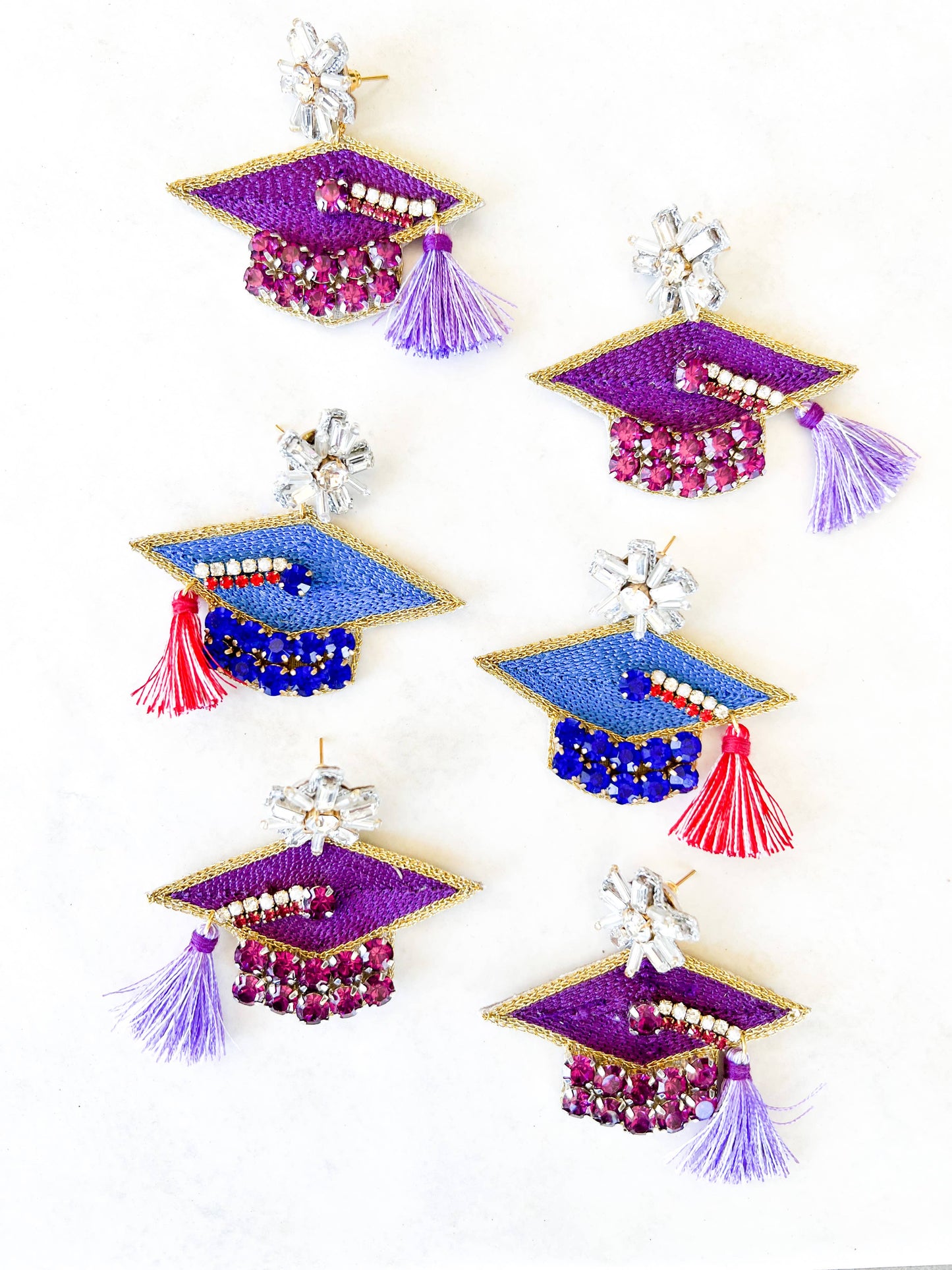 Congrats Grad Blue Earrings