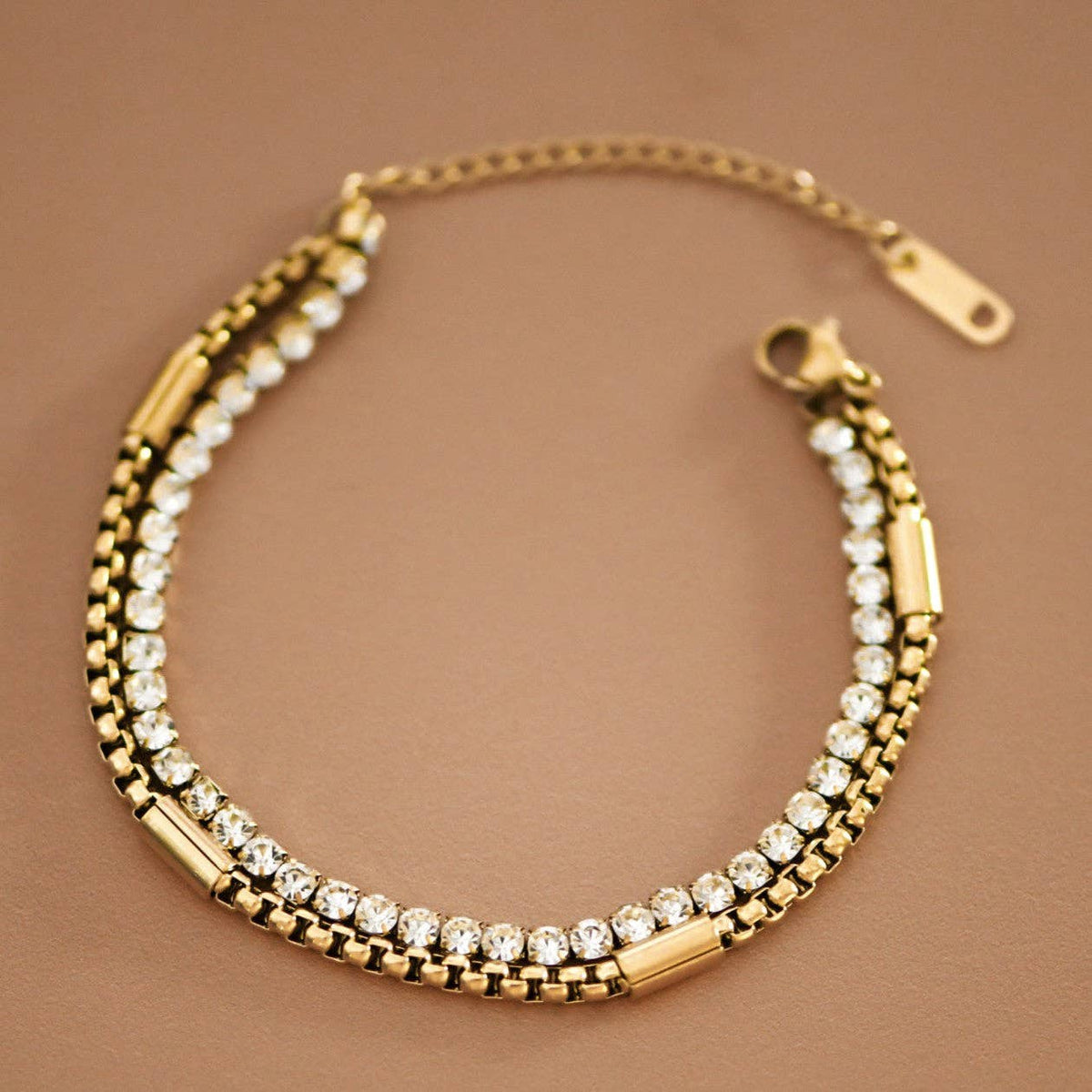 18K Gold Plated Waterproof Stainless Steel Chain Bracelet - 7364: S0OX3T7364