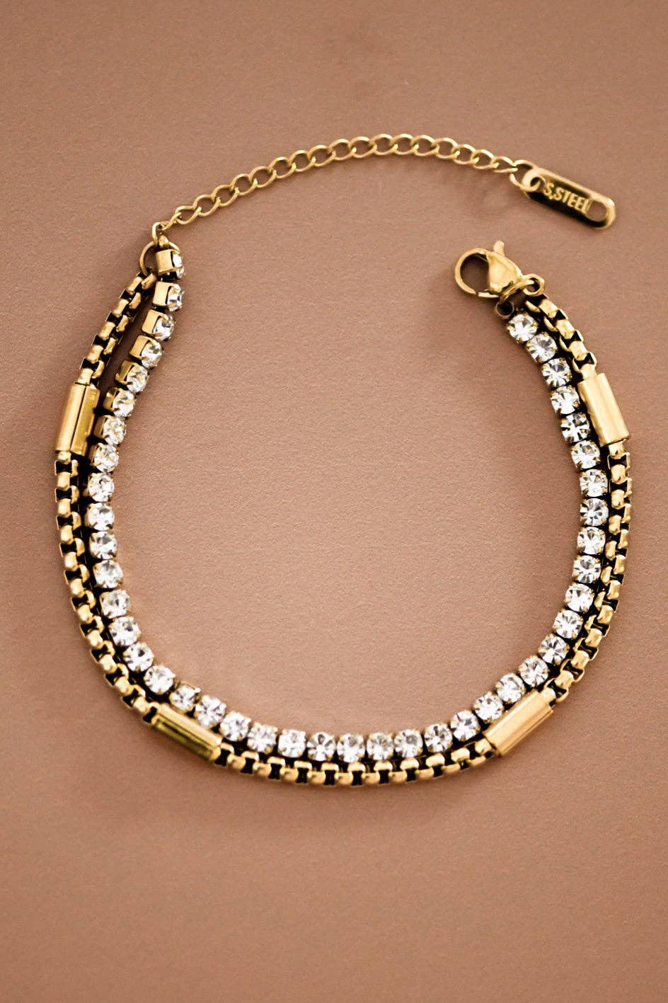 18K Gold Plated Waterproof Stainless Steel Chain Bracelet - 7364: S0OX3T7364