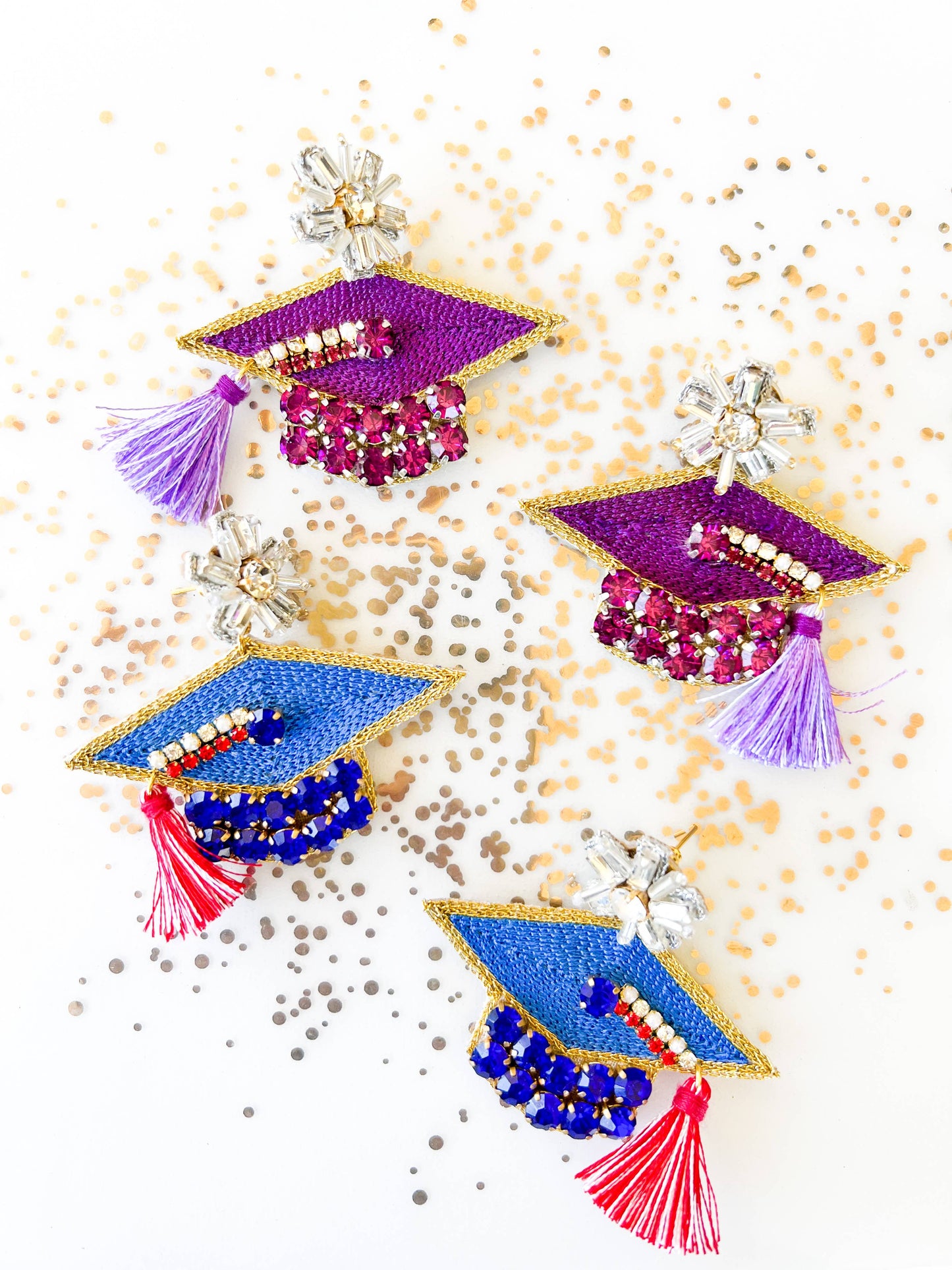 Congrats Grad Purple Earrings