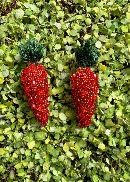 Garden Carrot Earrings (3-D)