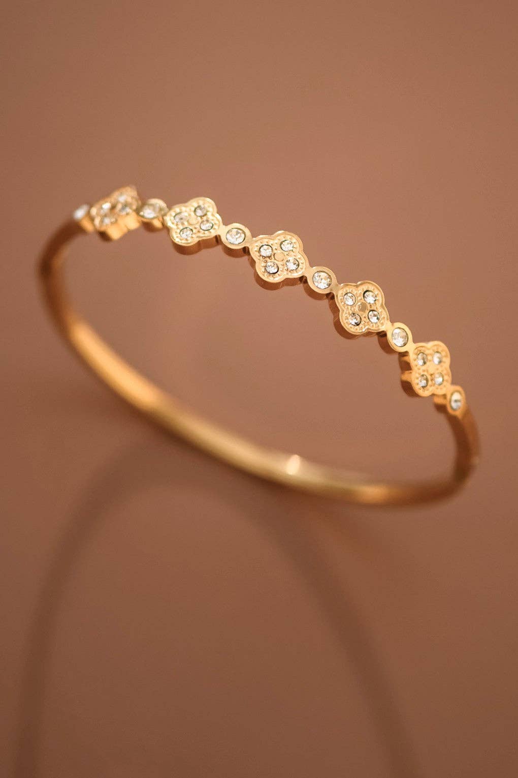 18K Gold PVD Plated Waterproof Stainless Steel Bangle - 7726: S0OX3T7726